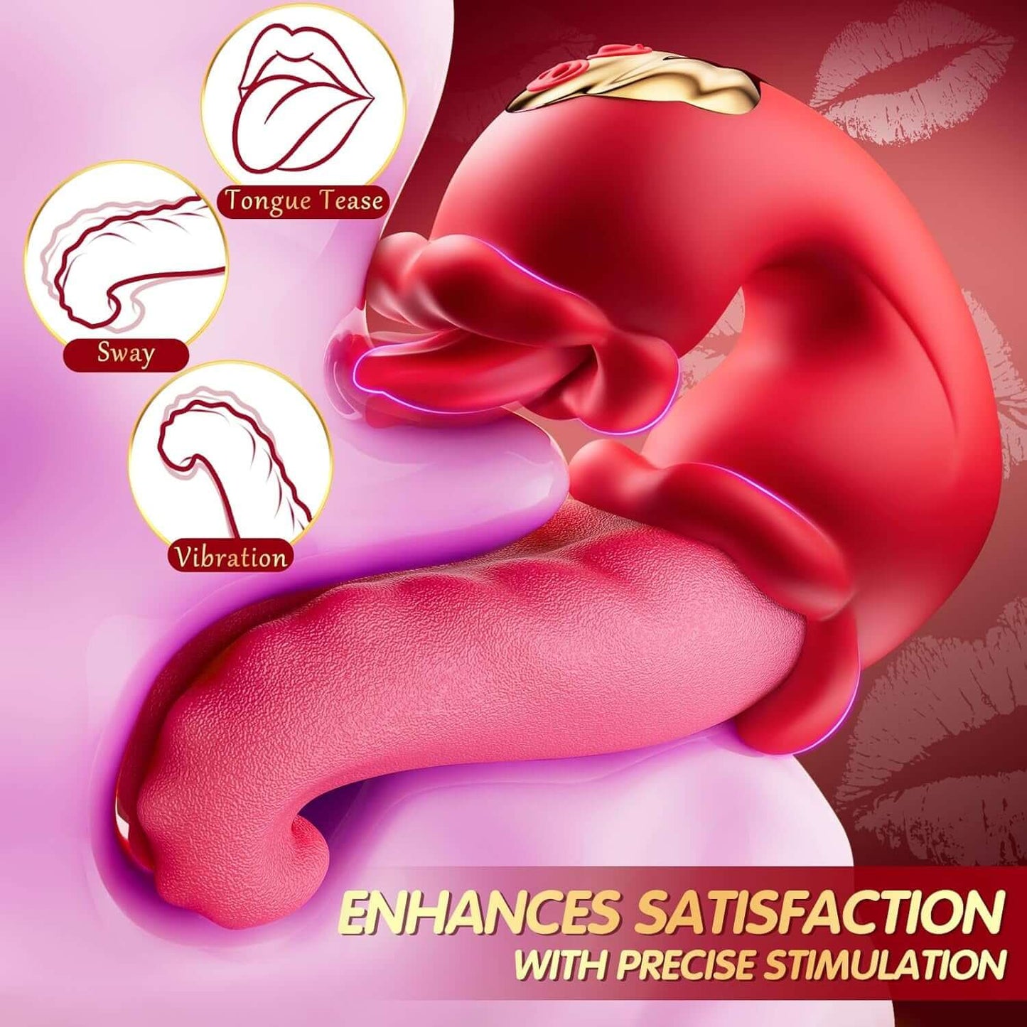 4 in 1 Tongue Thrusting Vibrator For Women's