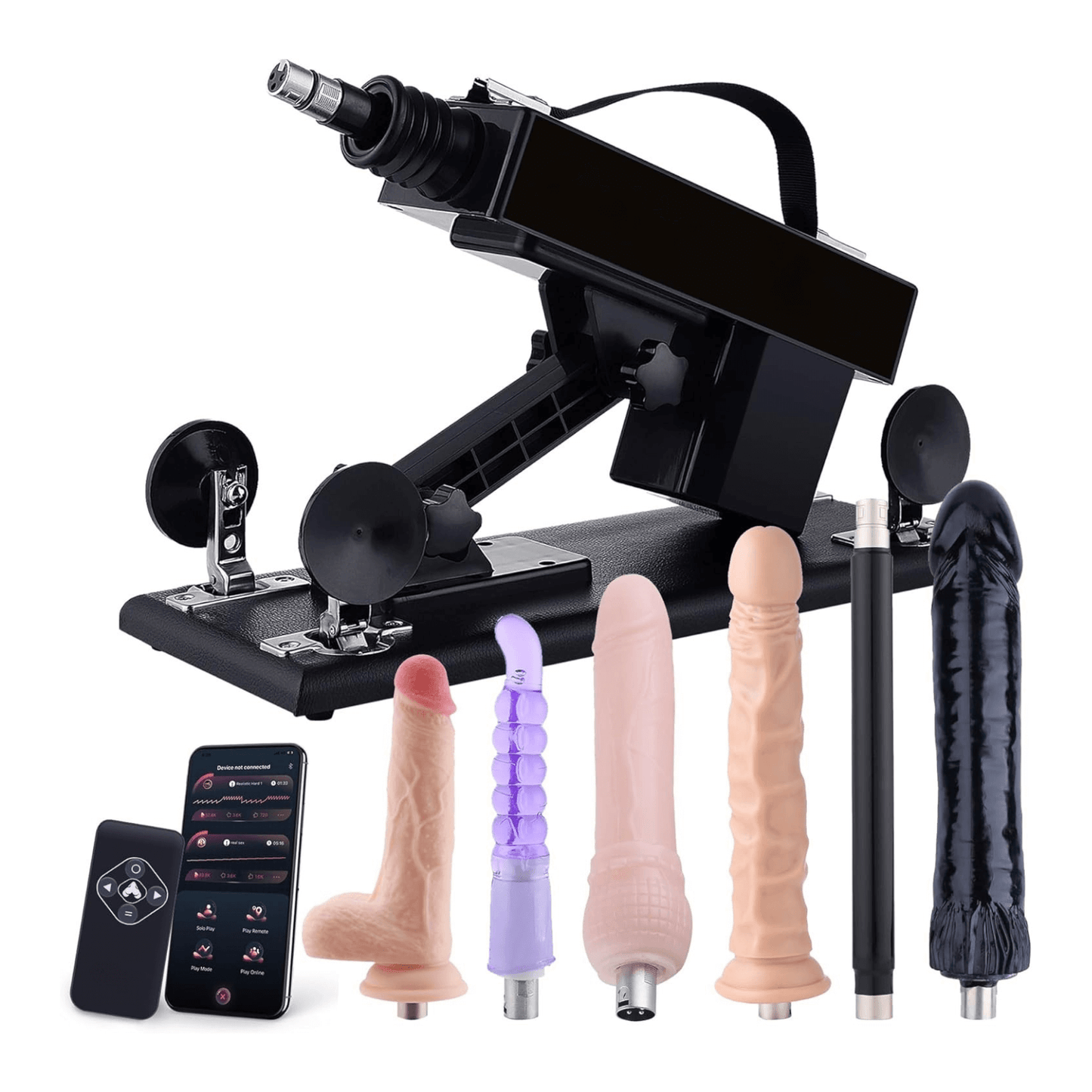 Sex Machine with 8 Attachments & Wireless Remote