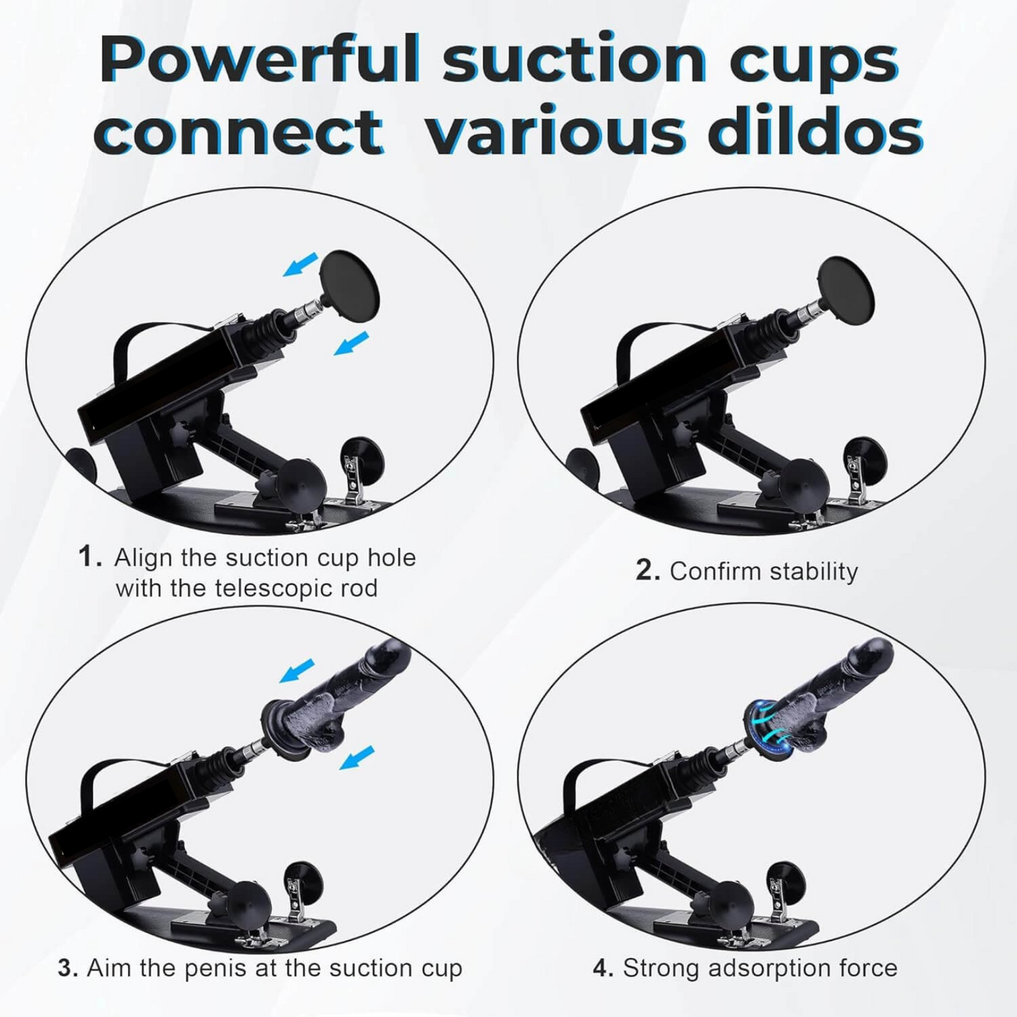 Sex Machine with 8 Attachments & Wireless Remote