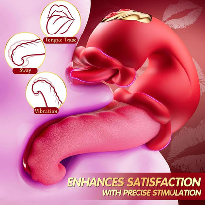 4 in 1 Tongue Thrusting Vibrator For Women's
