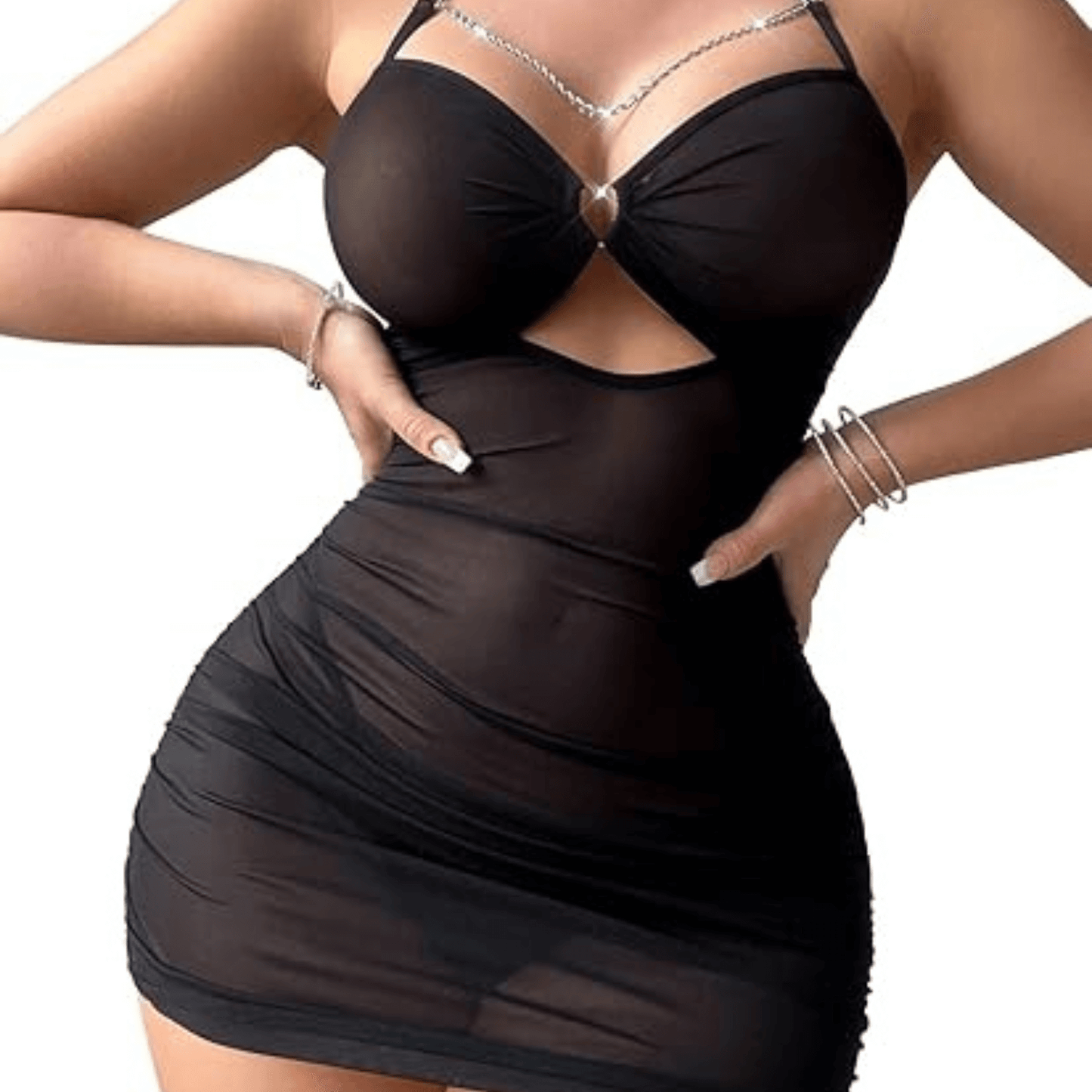 Sexy Sheer Mini Dress