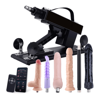 Sex Machine with 8 Attachments & Wireless Remote