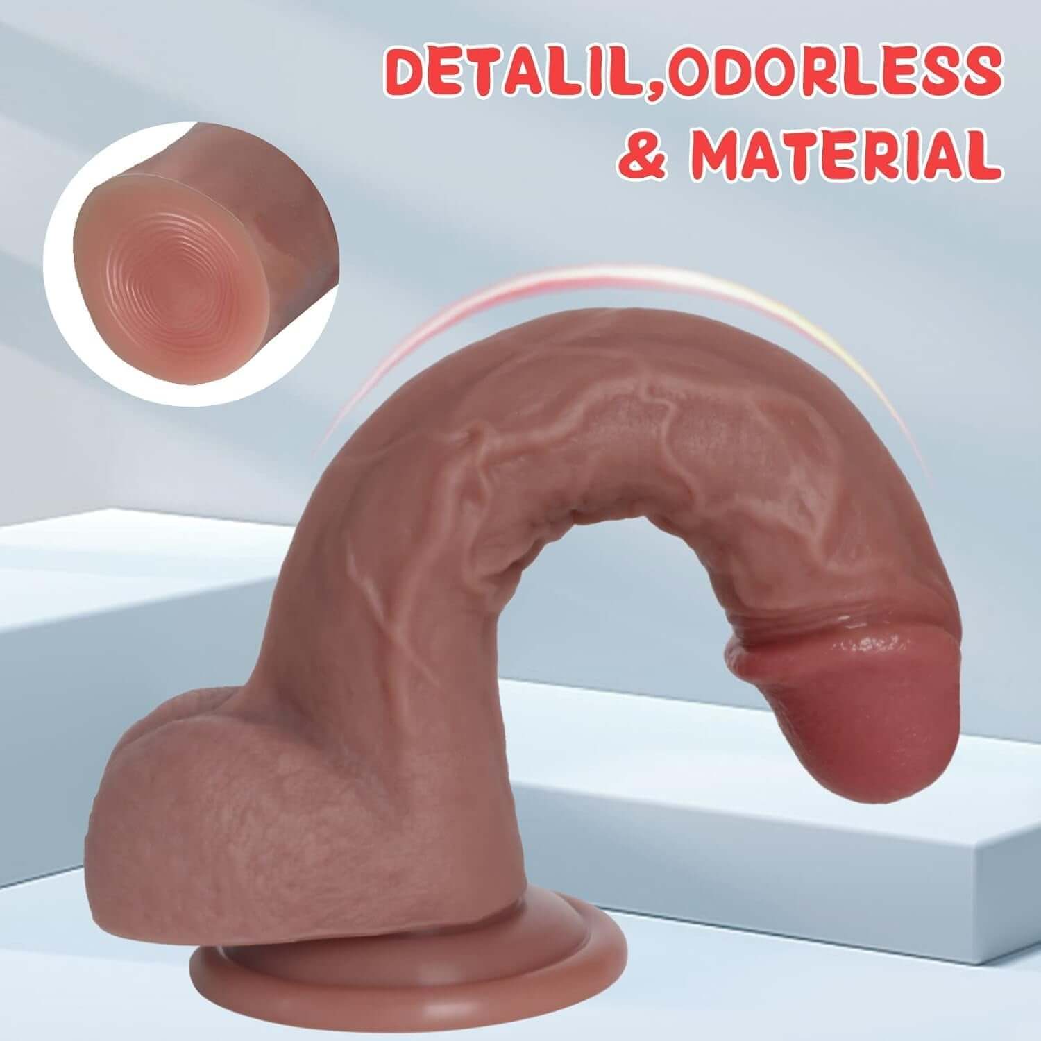 7.8 Inch Realistic Silicone Dildo for Women and Couple