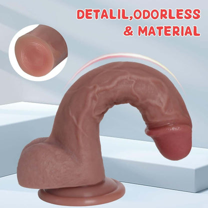 7.8 Inch Realistic Silicone Dildo for Women and Couple