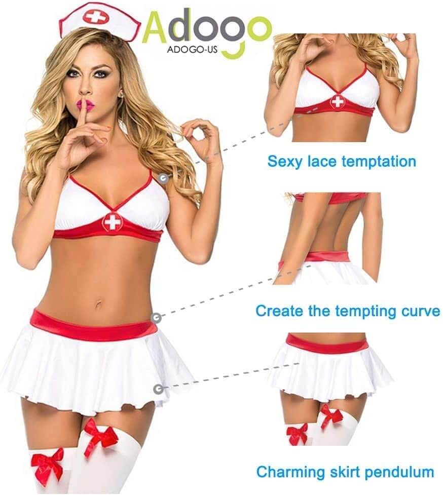 Sexy Roleplay Lingerie Nurse Costume 