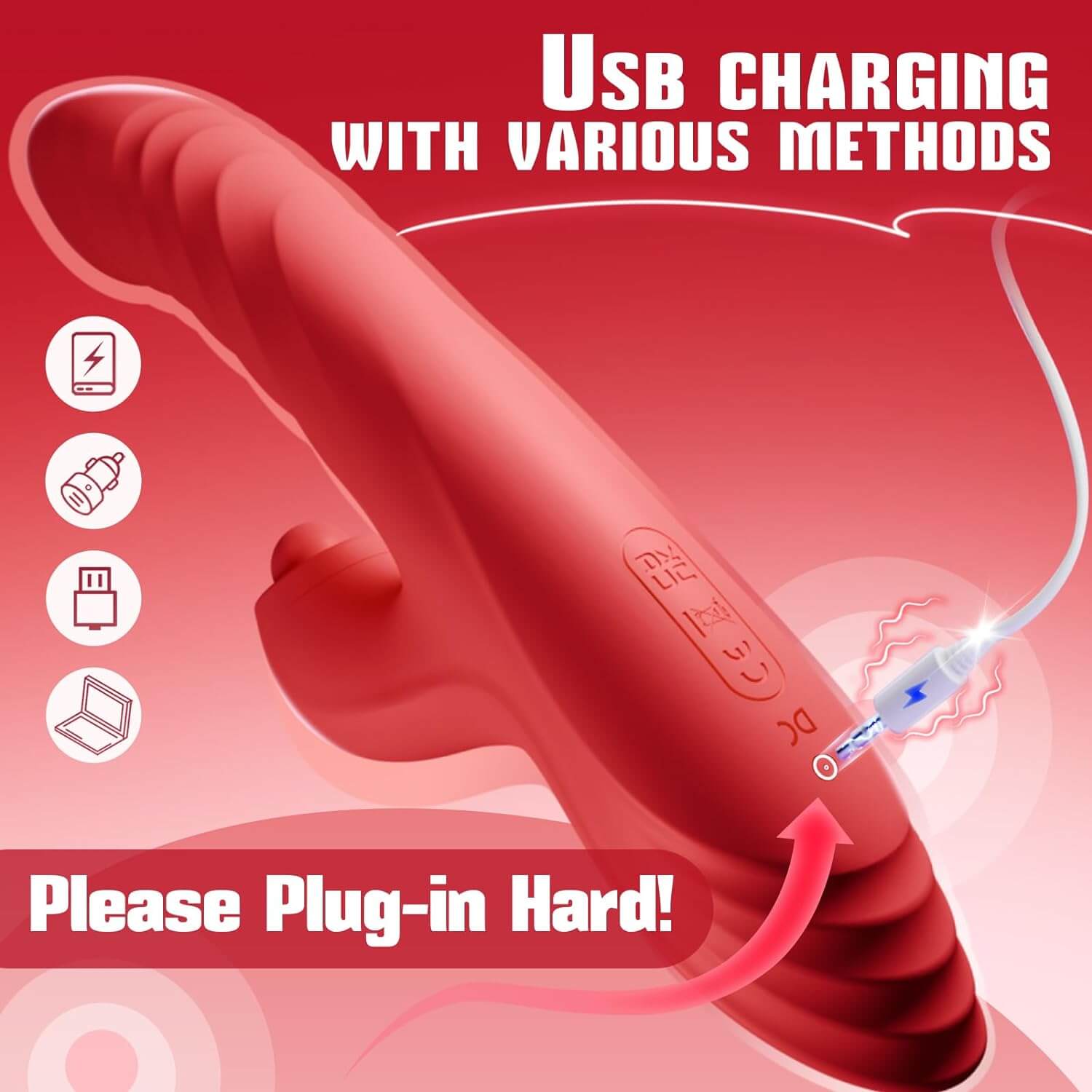 G Spot Vibrator Thrusting Dildo for Women