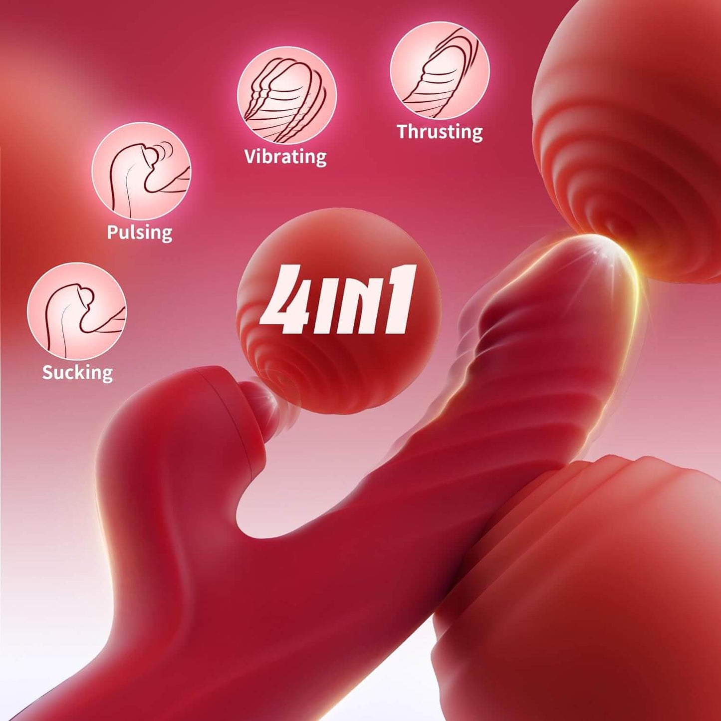 G Spot Vibrator Thrusting Dildo for Women
