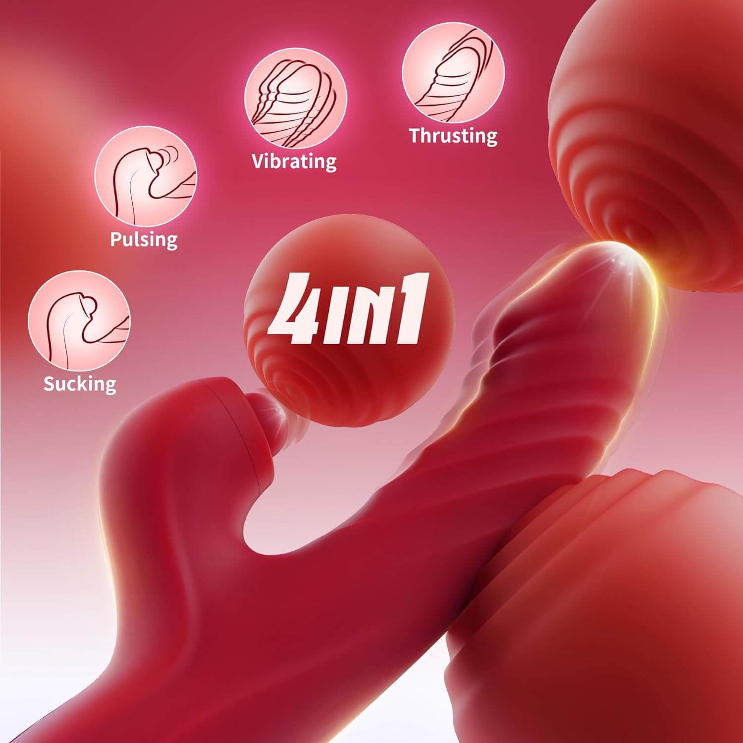 G Spot Vibrator Thrusting Dildo for Women