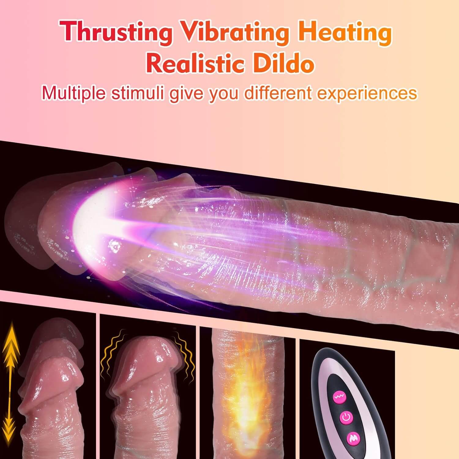 Thrusting Dildo Vibrator Sex Toys