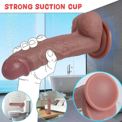 7.8 Inch Realistic Silicone Dildo for Women and Couple