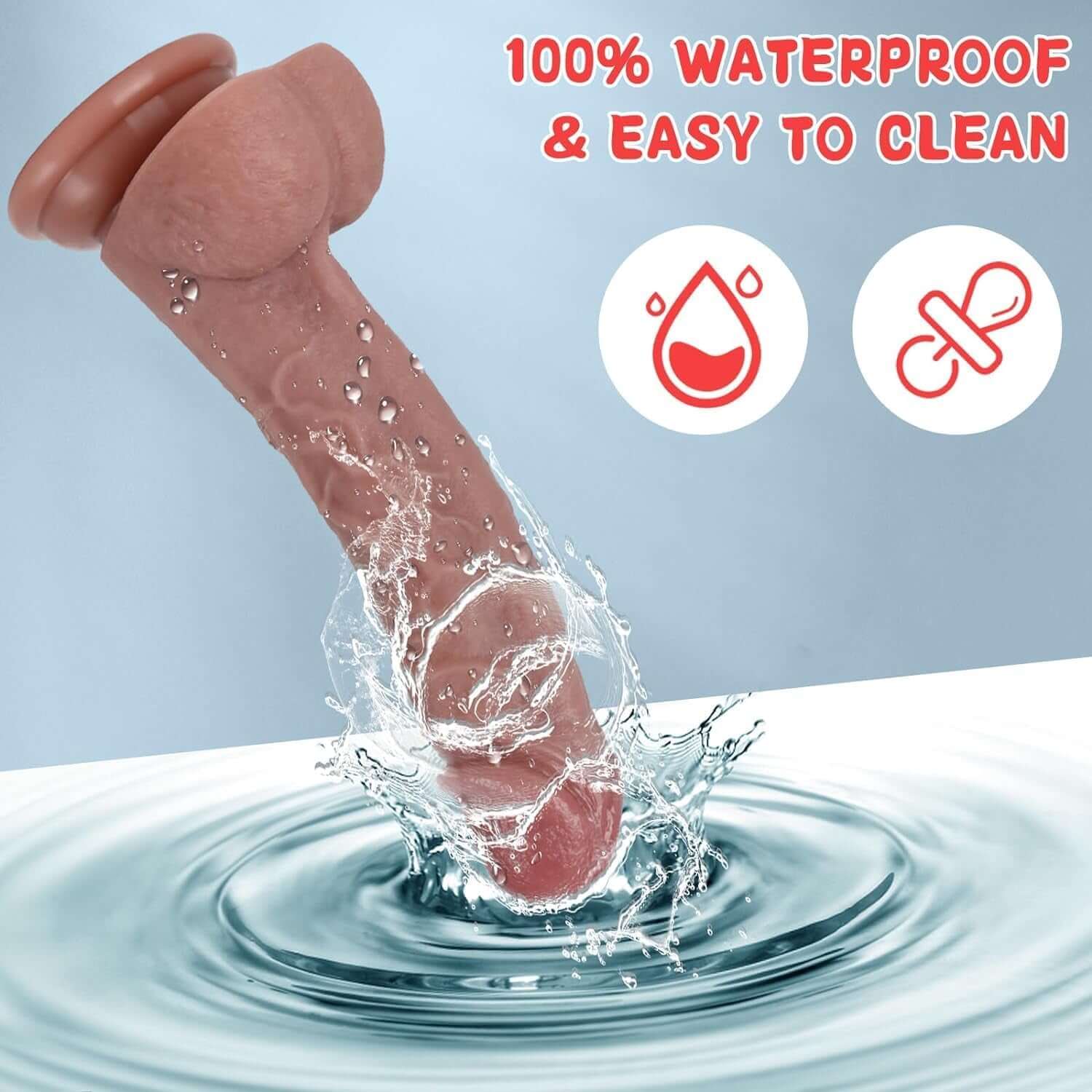 7.8 Inch Realistic Silicone Dildo for Women and Couple