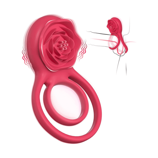 Vibrating Cock Ring & Rose Clitoral Stimulator | Club69