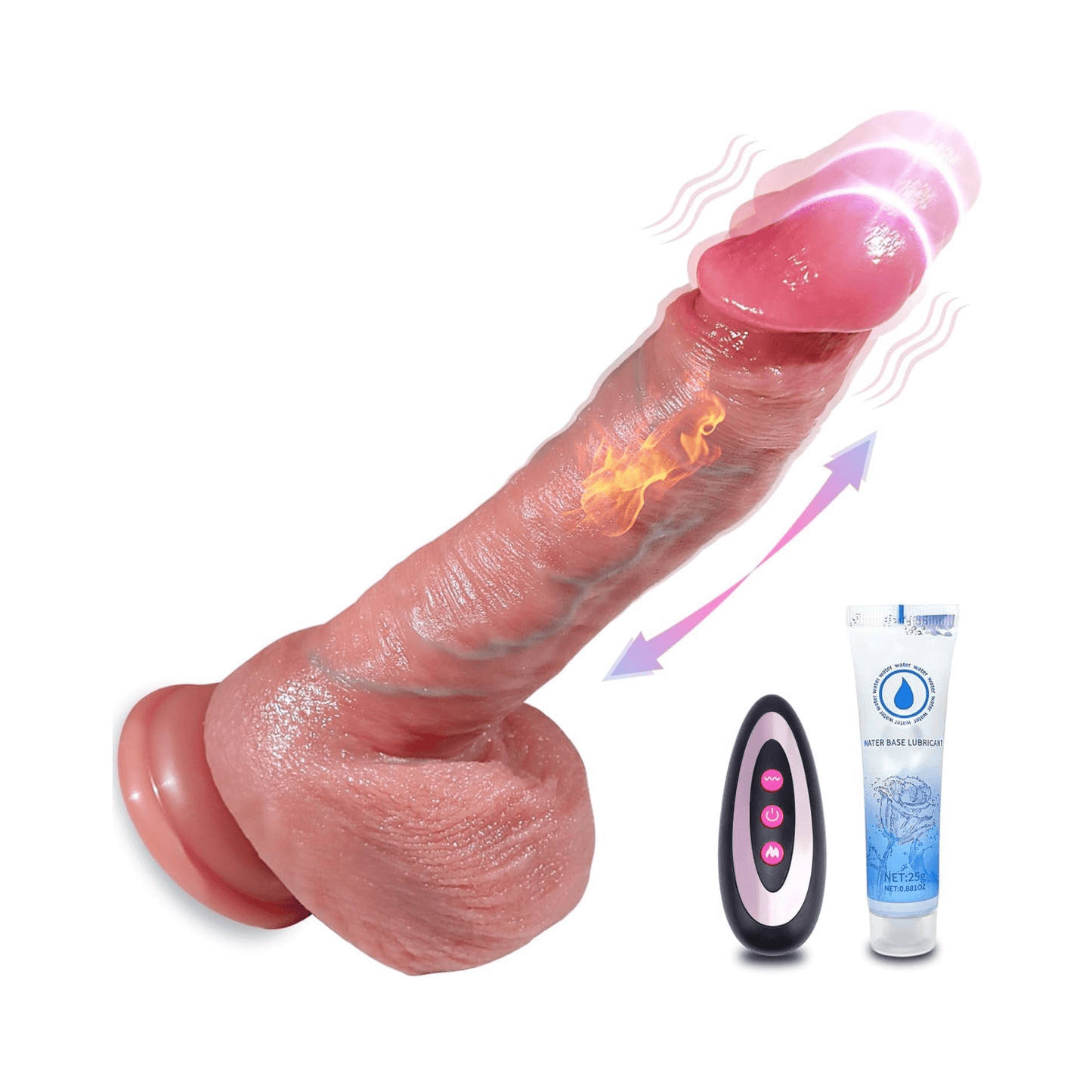 Remote Thrusting & Vibrating Dildo | Club69