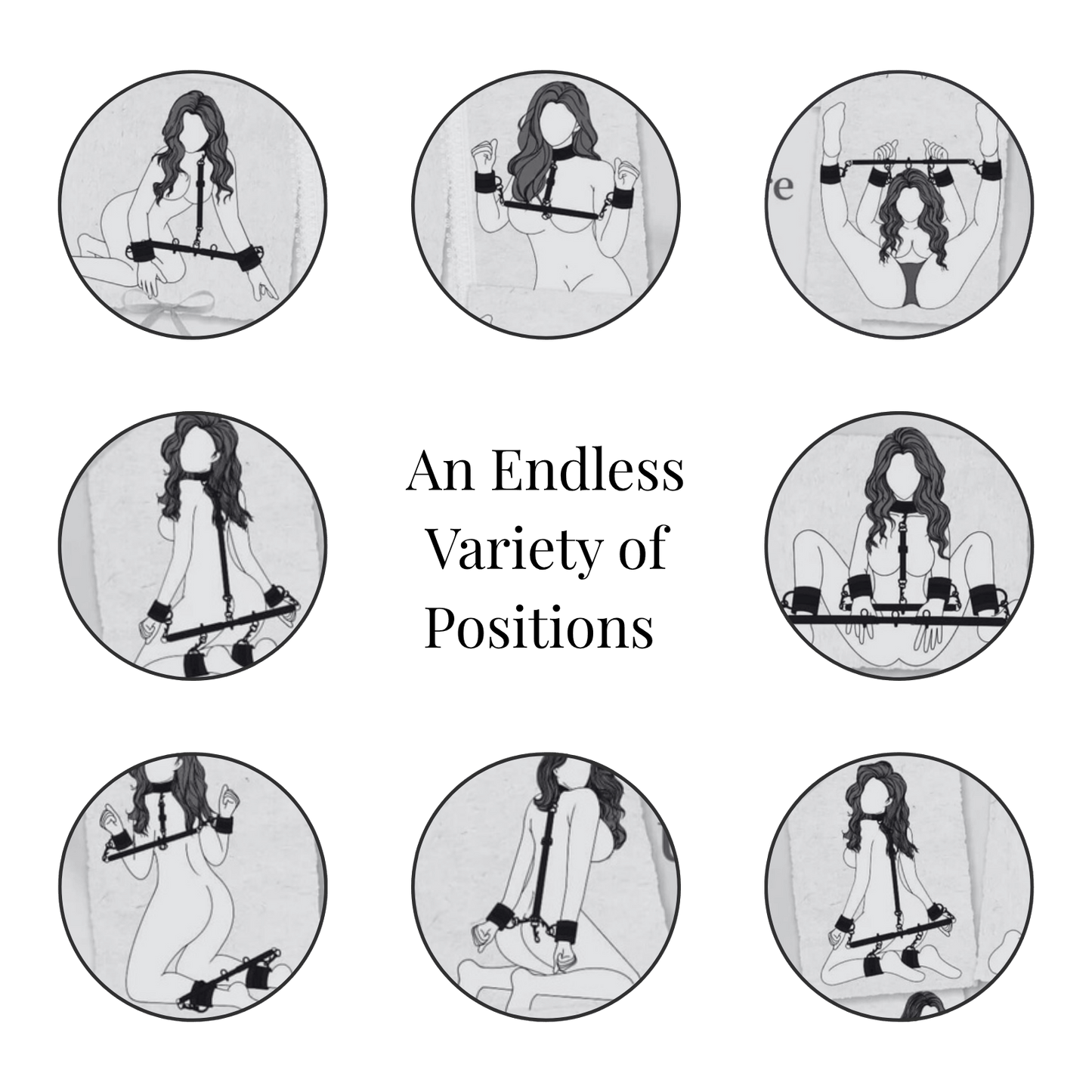Spreader Bar Set with Wrist Ankle Neck Collar