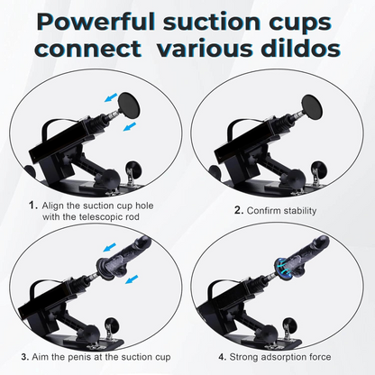 Sex Machine with 8 Attachments & Wireless Remote