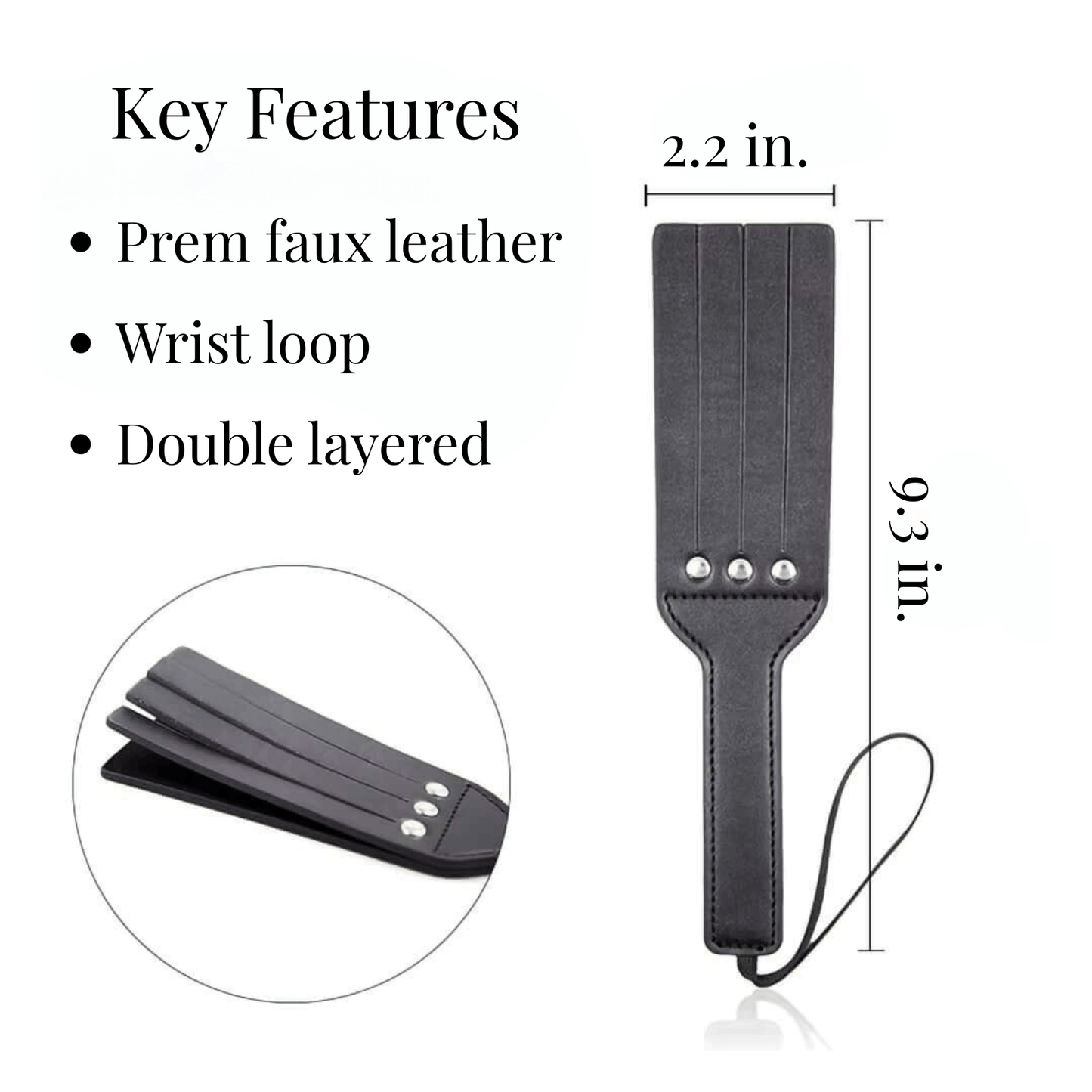 Bondage PU Leather Spanking Paddle Flirt Fetish Slave Flogger Whip Sex Toys Adult Couples Valentine'S Day Game