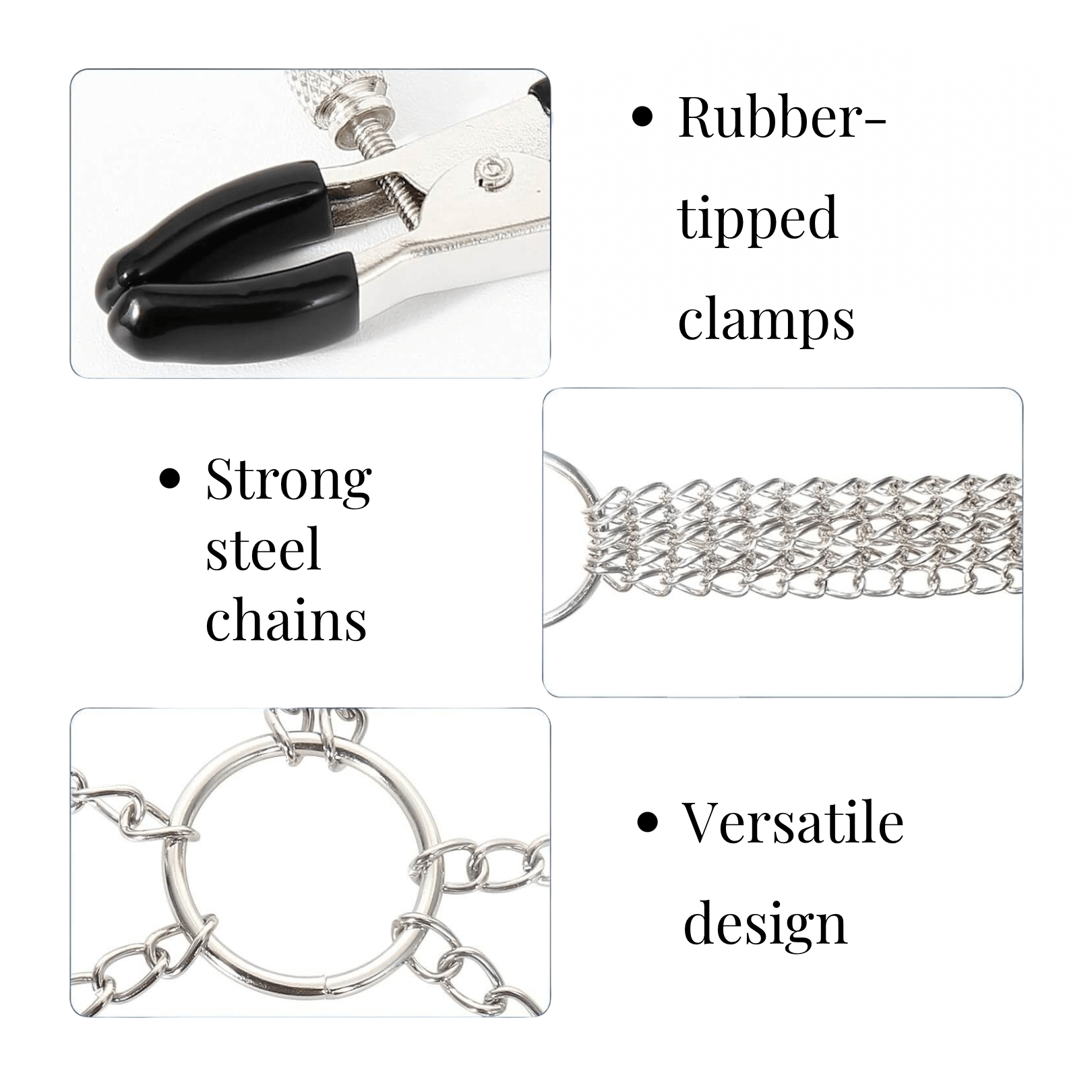 Sexy Nipple & Pussy Clamps with Chain