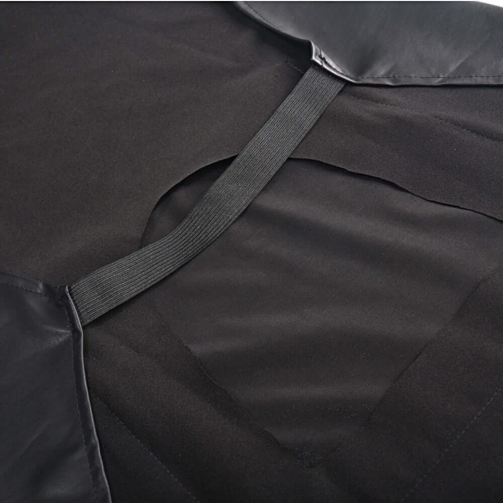 Black Faux Leather Mens Open Crotch Sex Porn Apron Panties Underwear Male Sexy Lingerie Night Clubwear Cosplay Erotic Costume